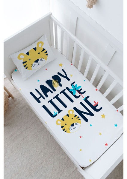 Bebek Boy Lastikli Çarşaf Seti - Pure Baby Serisi - Happy Lion