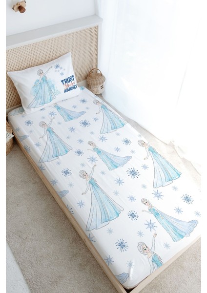Tek Kişilik Lastikli Çarşaf Seti - Cartoon Serisi - Elsa