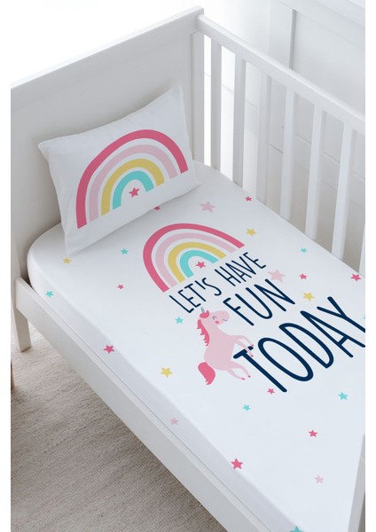 Bebek Boy Lastikli Çarşaf Seti - Pure Baby Serisi - Unicorn Fun fiyatları