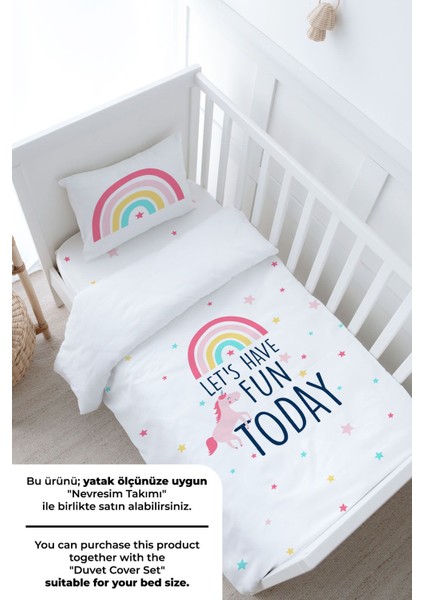 Bebek Boy Lastikli Çarşaf Seti - Pure Baby Serisi - Unicorn Fun modelleri