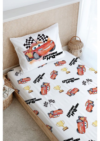 Tek Kişilik Lastikli Çarşaf Seti - Cartoon Serisi - Şimşek Mcquenn modelleri