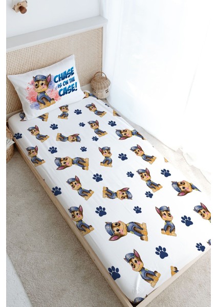 Tek Kişilik Lastikli Çarşaf Seti - Cartoon Serisi - Paw Patrol Ryder