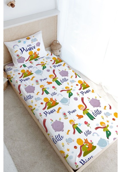 Tek Kişilik Lastikli Çarşaf Seti - For Baby Serisi - Küçük Prens ve Tilki