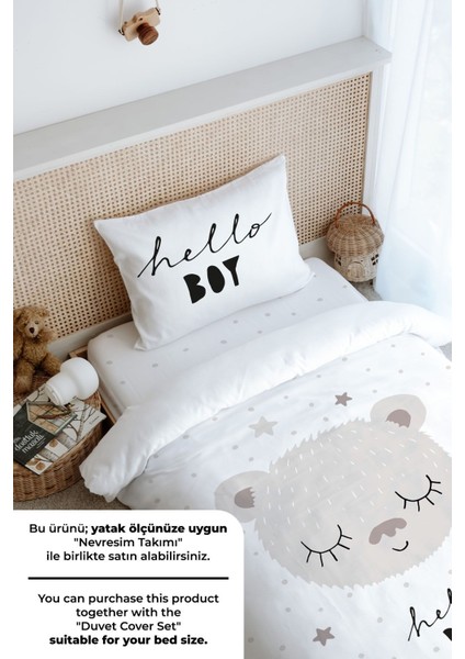 Tek Kişilik Lastikli Çarşaf Seti - Iconic Serisi - Kahverengi Kulaklı Ayıcık fırsatları