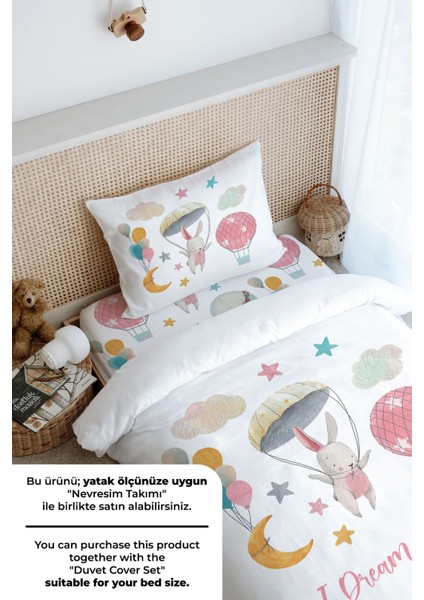 Tek Kişilik Lastikli Çarşaf Seti - Iconic Serisi - Paraşütlü Tavşan fırsatları