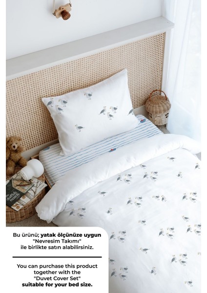 Tek Kişilik Lastikli Çarşaf Seti - Iconic Serisi - Bird Sailor