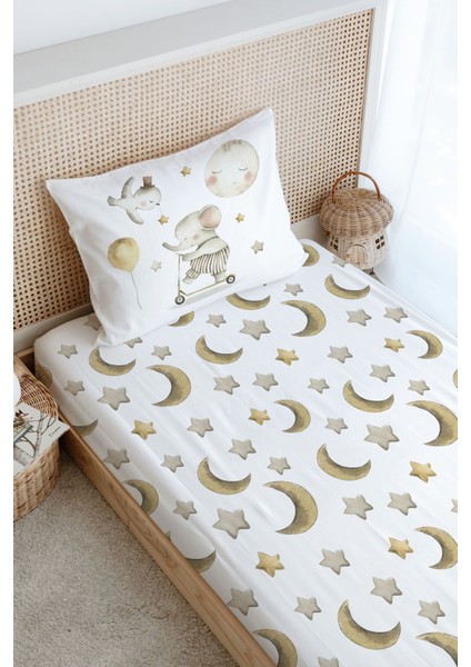 Tek Kişilik Lastikli Çarşaf Seti - Iconic Serisi - Filin Düşleri modelleri