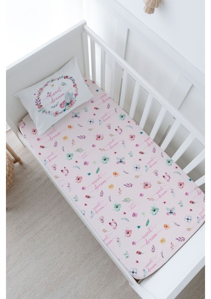 Bebek Boy Lastikli Çarşaf Seti - For Baby Serisi - Kelebekli Çember