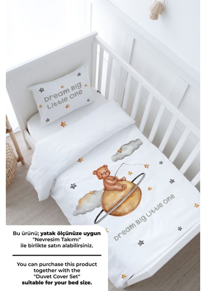 Bebek Boy Lastikli Çarşaf Seti - Pure Baby Serisi - Yıldız Tutan Ayı modelleri
