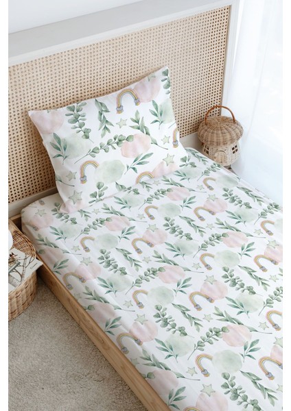 Tek Kişilik Lastikli Çarşaf Seti - Iconic Serisi - Pamuk Şeker Bulutlar modelleri