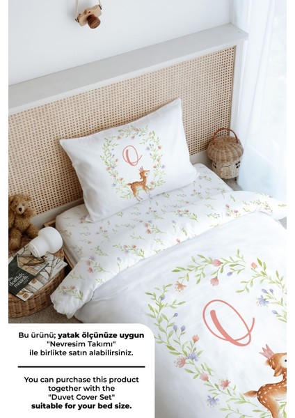 Tek Kişilik Lastikli Çarşaf Seti - Little Deer Series - O Harfi modelleri