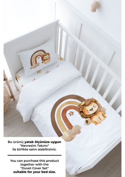 Anne Yanı Beşik Lastikli Çarşaf Seti - Iconic Serisi - Vintage Aslan modelleri