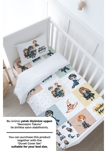 Bebek Boy Lastikli Çarşaf Seti - Cartoon Serisi - Harry Potter Patchwork modelleri