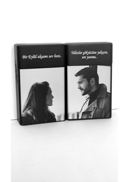 Son Yaz Dizisi Yağmur - Akgün Işlemeli 2li Trend Sigara Kutusu - Sevgiliye Özel Hediye
