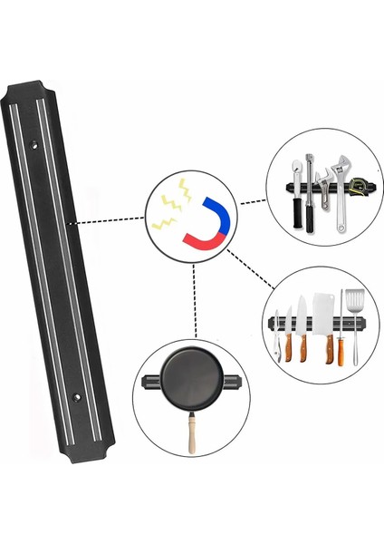 55 cm Mıknatıslı Duvar Bıçak Askısı Standı Güçlü Mıknatıs Bıçaklık Alet Edavat Organizer