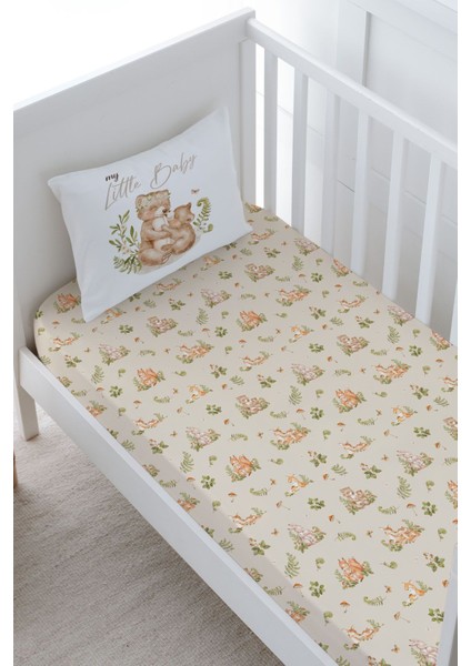 Bebek Boy Lastikli Çarşaf Seti - For Baby Serisi - Mom And Baby Bear fiyatları