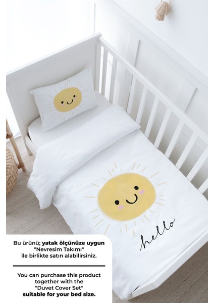 Anne Yanı Beşik Lastikli Çarşaf Seti - Pure Baby Serisi - Gülen Güneş modelleri