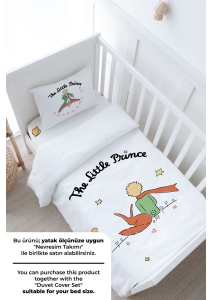 Anne Yanı Beşik Lastikli Çarşaf Seti - Pure Baby Serisi - Tilki ve Küçük Prens modelleri