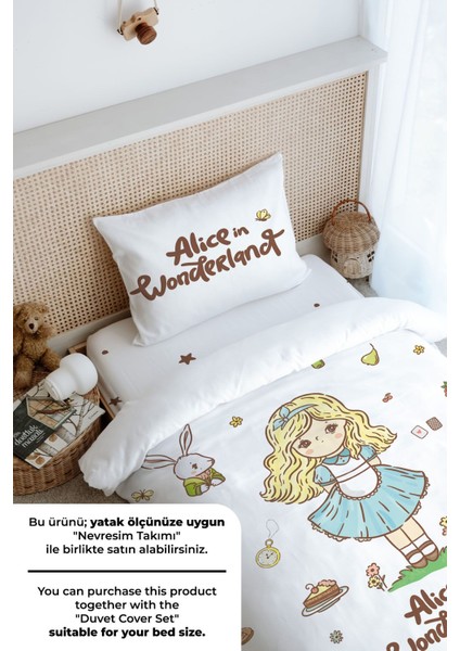 Tek Kişilik Lastikli Çarşaf Seti - Iconic Serisi - Alice's Party