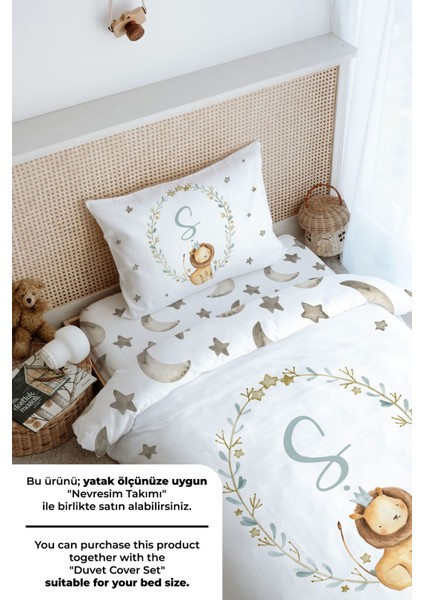 Tek Kişilik Lastikli Çarşaf Seti - Little Lion Series - Ş Harfi
