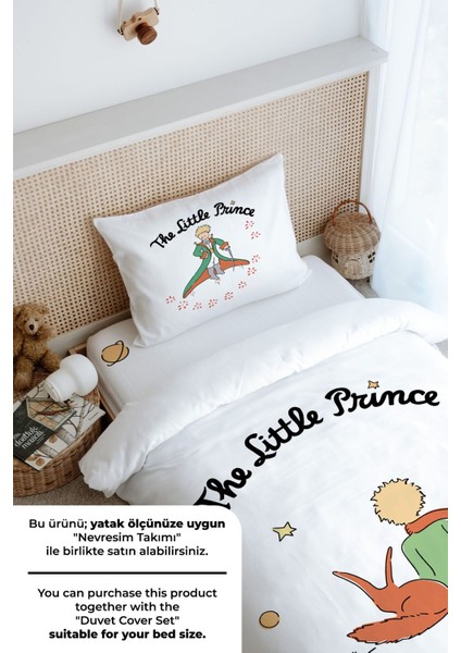 Tek Kişilik Lastikli Çarşaf Seti - Pure Baby Serisi - Tilki ve Küçük Prens fırsatları