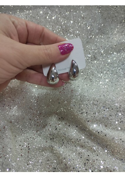 Gümüş Renk Damla Küpe fiyatları