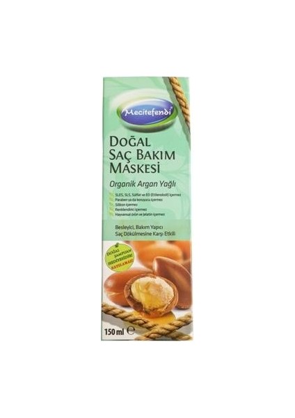 Organik Argan Yağlı Saç Bakım Maskesi 150 ml