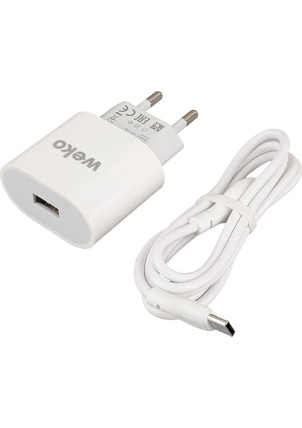 WK-21442 Pdu Qc 3.0 Amper Şarj Başlık Adaptörü + Type-C Kablo (No:1) (4767) - Lisinya