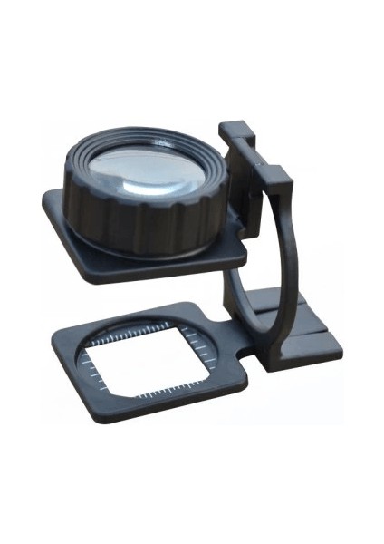 -Tekstilciler Için Kumaş Kontrolü Büyüteç,katlanan, Metal 15X Büyütme ( Lisinya )
