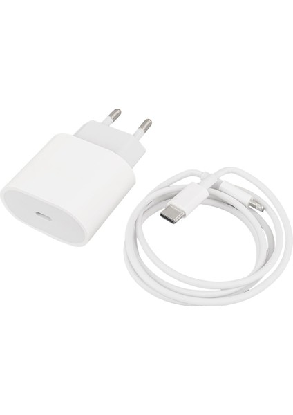 WK-21443 Pd-C 20 Watt Type-C Şarj Başlık Adaptörü + Type-C To Lıghtnıng Kablo (No:9) (4767) - Lisinya