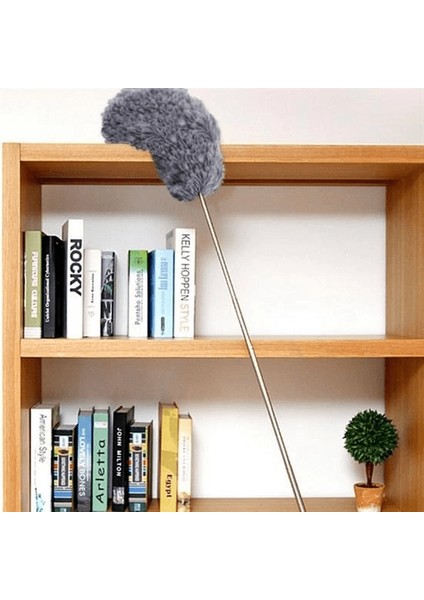 140 cm Teleskopik Uzatılabilir Mikrofiber Yumuşak Başlıklı Gri Toz Alma Fırçası Toz Püskülü ( Lisinya ) fiyatları
