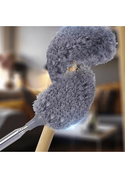 140 cm Teleskopik Uzatılabilir Mikrofiber Yumuşak Başlıklı Gri Toz Alma Fırçası Toz Püskülü ( Lisinya ) modelleri