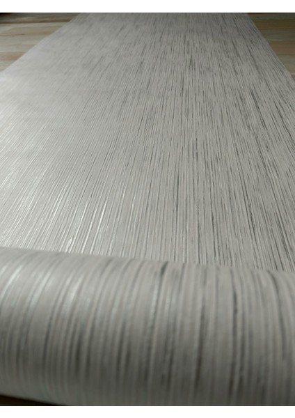 Açık Gri Gümüş Parlak Çizgili Silinebilir Kabartmalı Sade Duvar Kağıdı 5 M² fiyatları