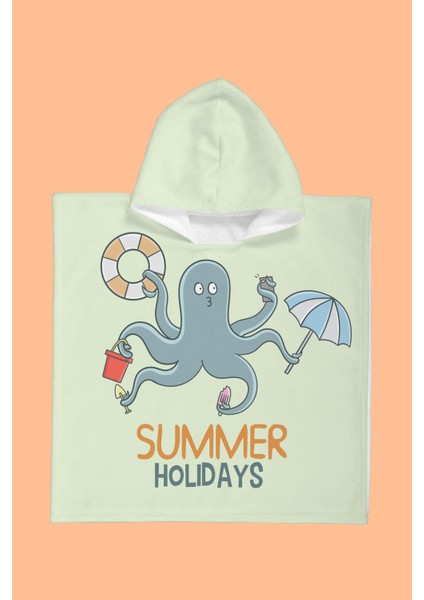 Summer Octopus Çocuk Plaj Havlusu