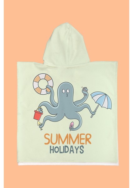 Summer Octopus Çocuk Plaj Havlusu