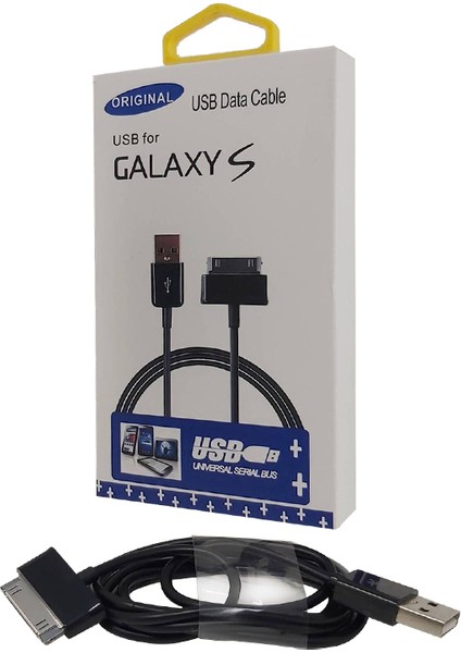 Samsung Tablet Data Kablosu USB To Samsung 1 Metre Siyah Kablo (4767) - Lisinya