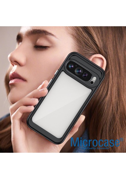 Google Pixel 9 Pro Xl Shield Serisi Darbeye Dayanıklı Yarı Esnek Plastik Tpu Kılıf - AL8100 modelleri