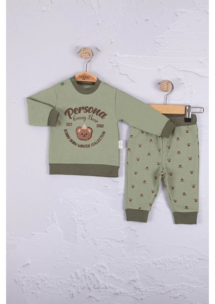 Persona Bear Nakışlı Pamuk 2'li Erkek Bebek Takım fiyatları