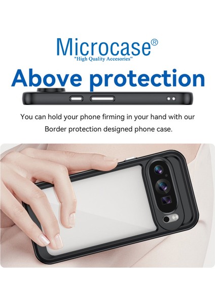 Google Pixel 9/9 Pro Shield Serisi Darbeye Dayanıklı Yarı Esnek Plastik Tpu Kılıf - AL8100