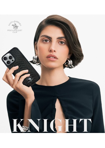 Sbprc iPhone 16 Pro Max Uyumlu Kılıf Pu Deri Timsah Tasarım Business Knight Kapak
