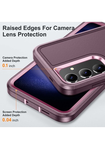 Samsung Galaxy S25+ Için Hibrit Yumuşak Silikon Sert Pc Arka Tampon Stand Telefon Kılıfı - Mor (Yurt Dışından) indirimleri
