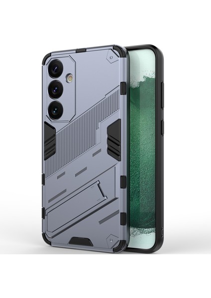 Samsung Galaxy S25 Için Sert Pc Tpu Tampon Hibrit Düşmeye Karşı Koruyucu Stand Telefon Kılıfı - Gri (Yurt Dışından) modelleri