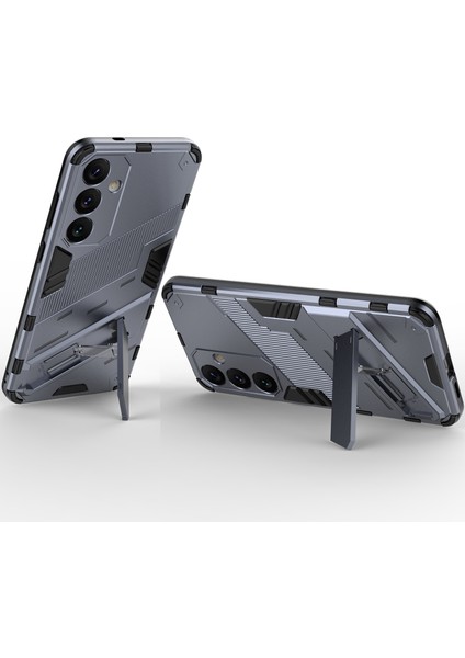 Samsung Galaxy S25 Için Sert Pc Tpu Tampon Hibrit Düşmeye Karşı Koruyucu Stand Telefon Kılıfı - Gri (Yurt Dışından) fırsatları