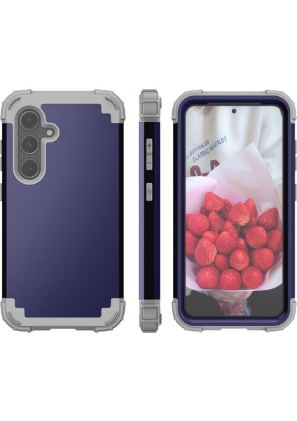 Samsung Galaxy S25+ Için Yumuşak Silikon Sert Pc Tampon Telefon Kılıfı - Lacivert (Yurt Dışından) fiyatları