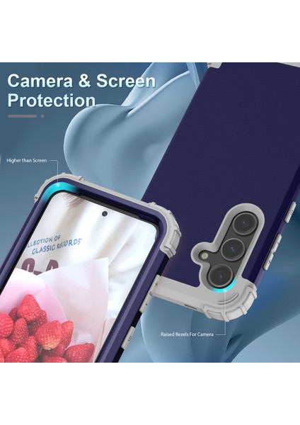 Samsung Galaxy S25+ Için Yumuşak Silikon Sert Pc Tampon Telefon Kılıfı - Lacivert (Yurt Dışından) indirimleri