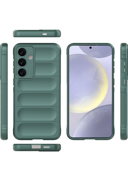 Samsung Galaxy S25 Için Yumuşak Kauçuk Şok Emici Telefon Kılıfı - Yeşil (Yurt Dışından) modelleri