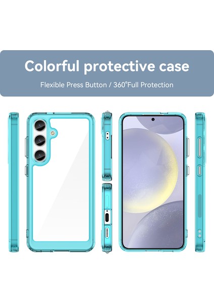 Samsung Galaxy S25 Için Şeffaf Pc Arka Tpu Tampon Telefon Kılıfı - Şeffaf Mavi (Yurt Dışından) fırsatları