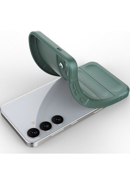 Samsung Galaxy S25 Için Yumuşak Kauçuk Şok Emici Telefon Kılıfı - Yeşil (Yurt Dışından) fırsatları