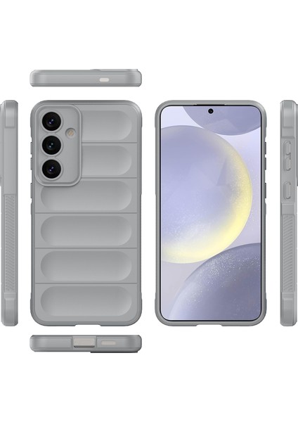 Samsung Galaxy S25 Için Yumuşak Kauçuk Şok Emici Telefon Kılıfı - Gri (Yurt Dışından) fiyatları