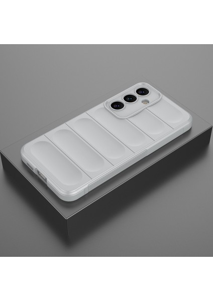 Samsung Galaxy S25 Için Yumuşak Kauçuk Şok Emici Telefon Kılıfı - Gri (Yurt Dışından) modelleri